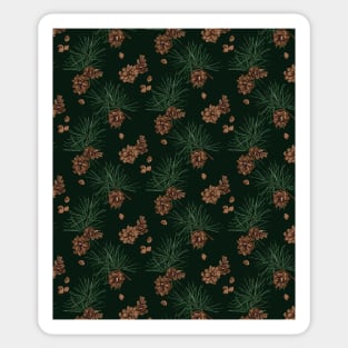 Pine cone green Sticker